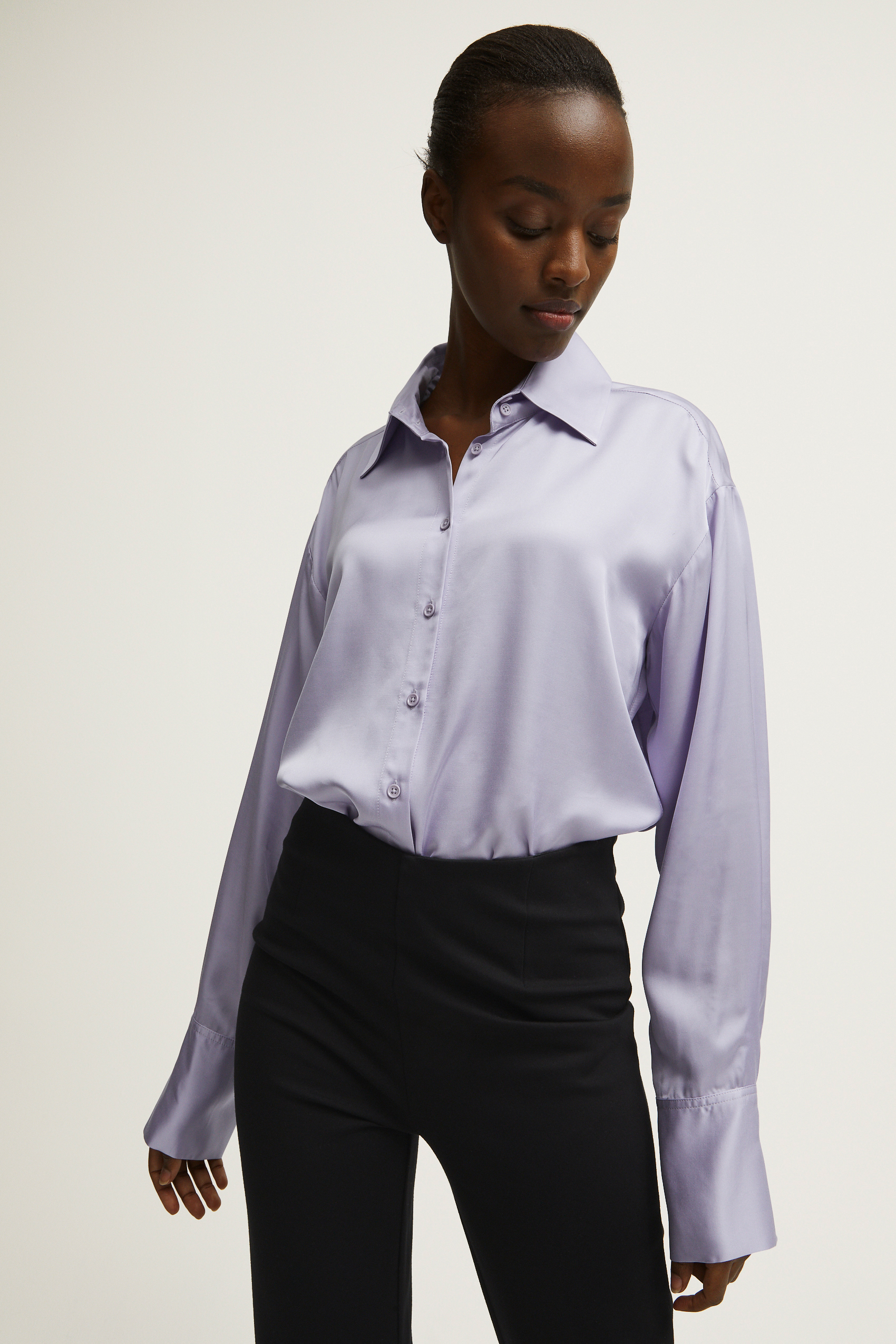 mannish shirt in “plumes de l'hiver” cotton poplin